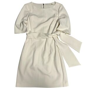 Alice + Olivia Ivory Mini Dress with Waist Tie